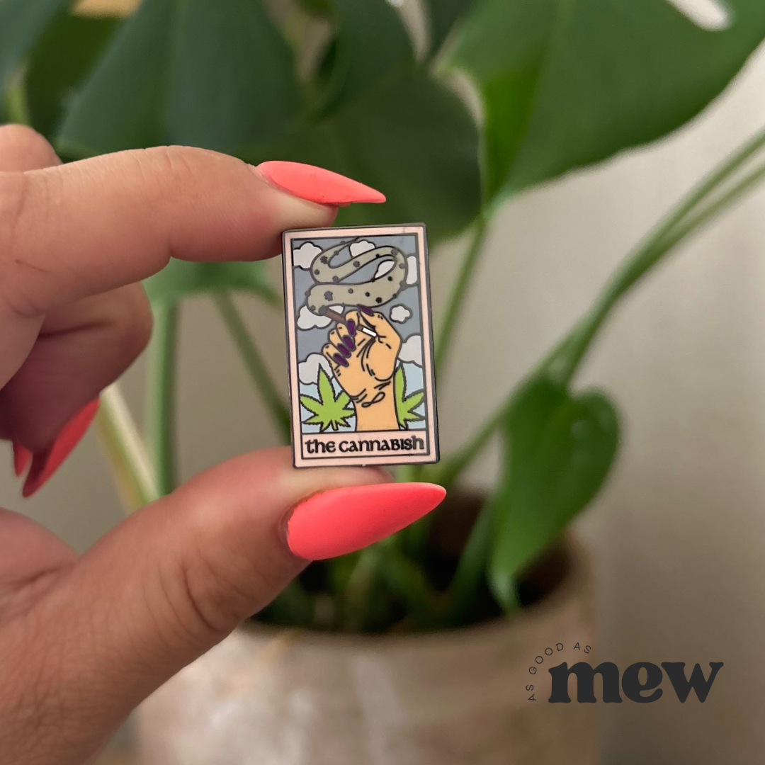 Cannabish Mock Tarot Enamel Pin