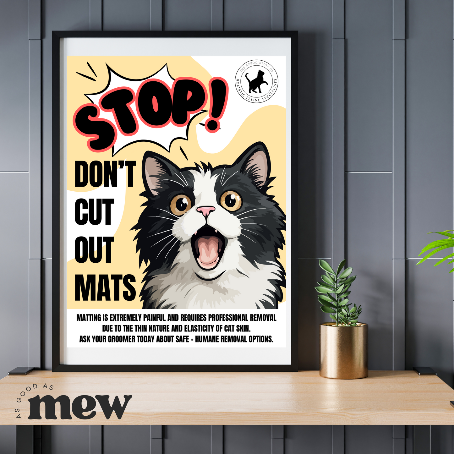 Don't Cut Out Mats Salon Poster